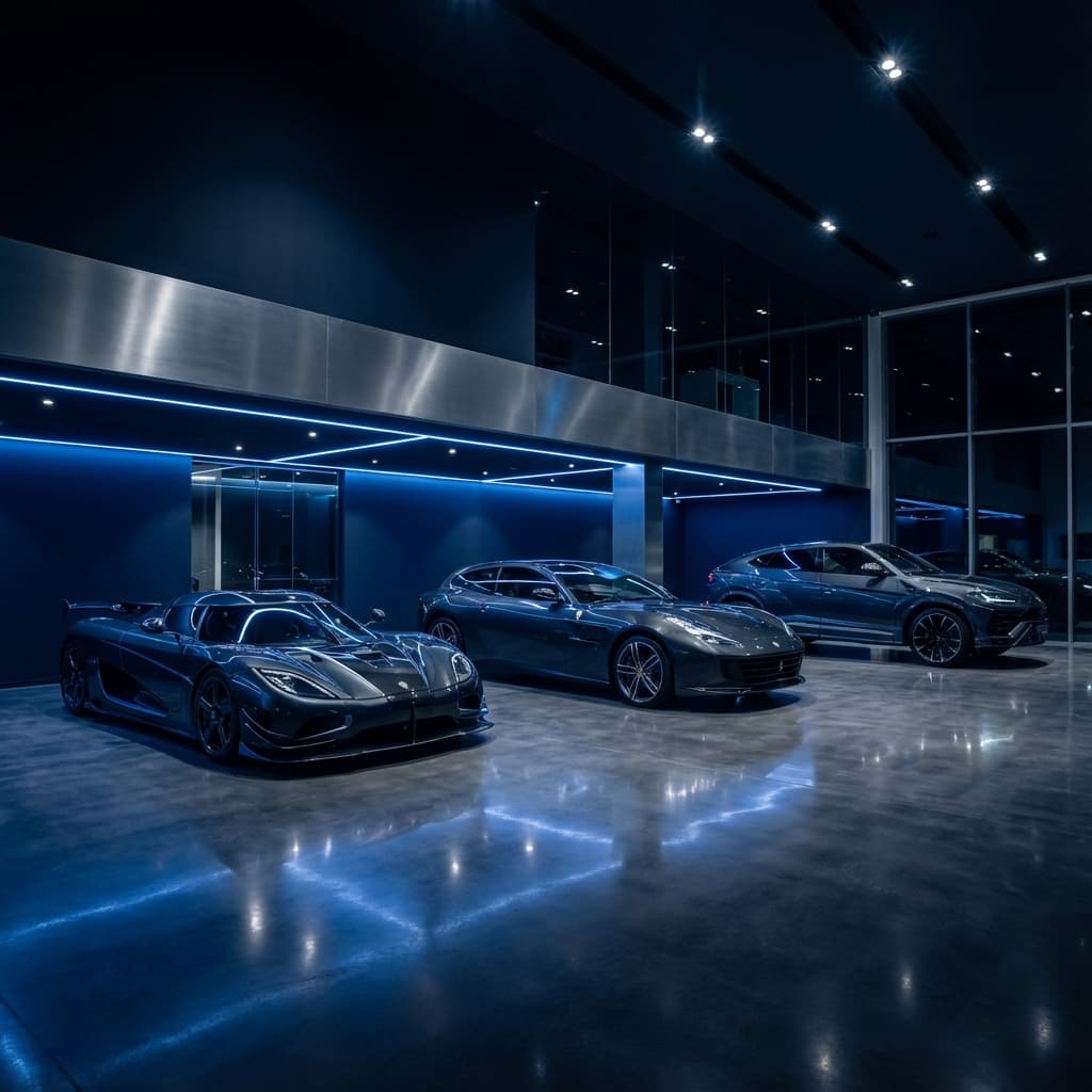 Ilustración de autos en subasta